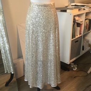 H&M sequined midi skirt